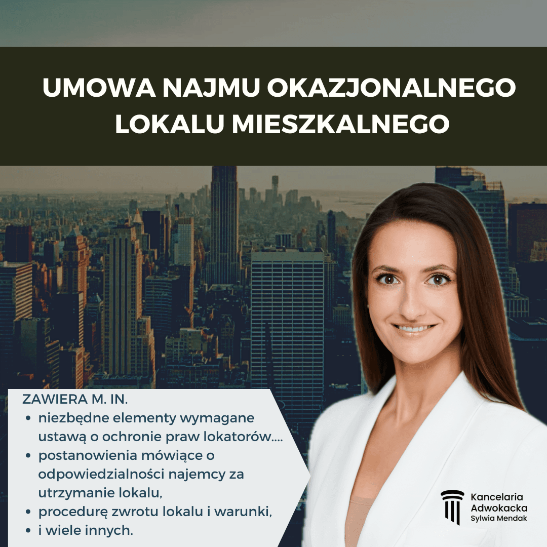 Wzór umowy najmu okazjonalnego lokalu mieszkalnego